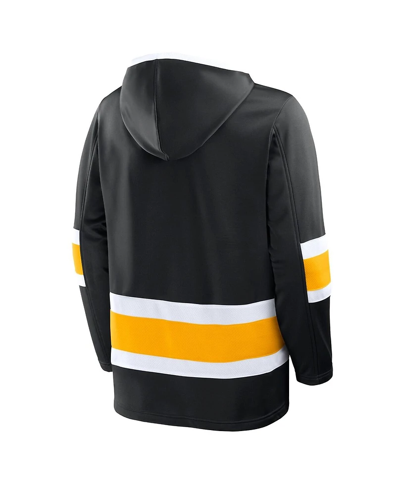 Fanatics Men's Black Boston Bruins Prime Time Fleece Hoodie