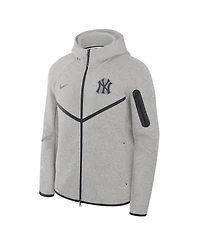 Nike Men's Heather Charcoal New York Yankees Tech Fleece Windrunner Full-Zip Hoodie Jacket