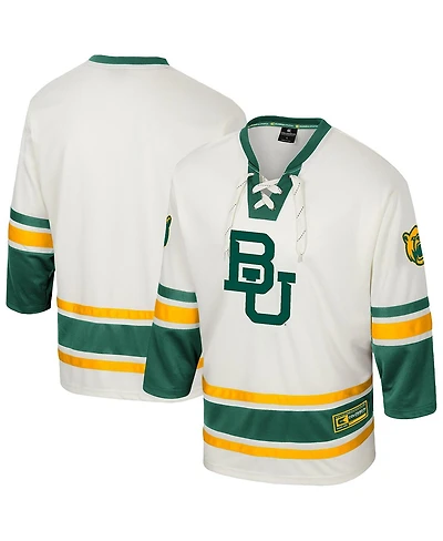 Colosseum Men's Cream Baylor Bears Puck Proud Fashion Hockey Jersey