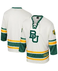 Colosseum Men's Cream Baylor Bears Puck Proud Fashion Hockey Jersey