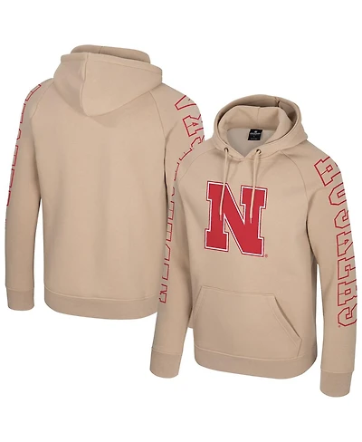 Colosseum Men's Tan Nebraska Huskers Big Break Raglan Hoodie