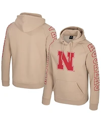 Colosseum Men's Tan Nebraska Huskers Big Break Raglan Hoodie