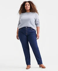 Style & Co Plus High-Rise Straight-Leg Jeans