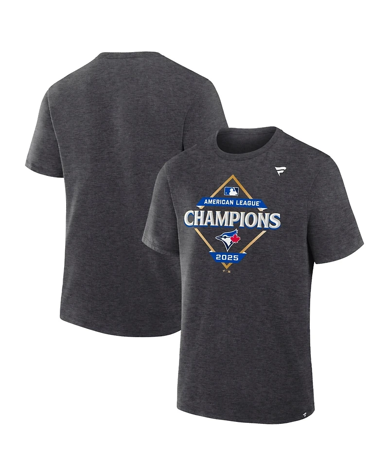 Fanatics Men's Heather Charcoal Toronto Blue Jays 2025 American League Champions Locker Room T-Shirt
