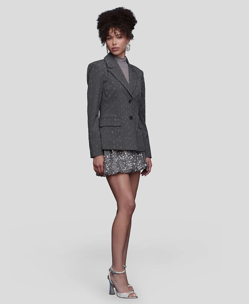 Avec Les Filles Junior's Pinstripe Long-Sleeve Blazer