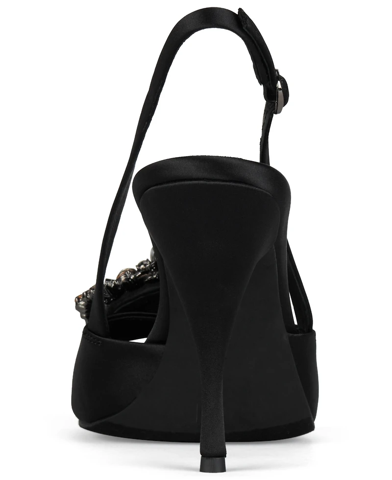 Jeffrey Campbell Women's Triomphe-j Embellished Slingback High-Heel Pumps