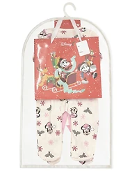 Disney Baby Girls 5-Piece Minnie Mouse Coverall, Bodysuit, Cap, Bib and Pants Set