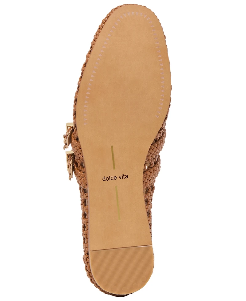 Dolce Vita Women's Baylee Woven Double Strap Mary Jane Flats
