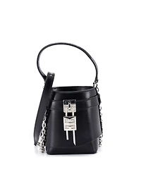 Pre-Owned Givenchy Micro Gv Shark Lock Bucket Bag Leather