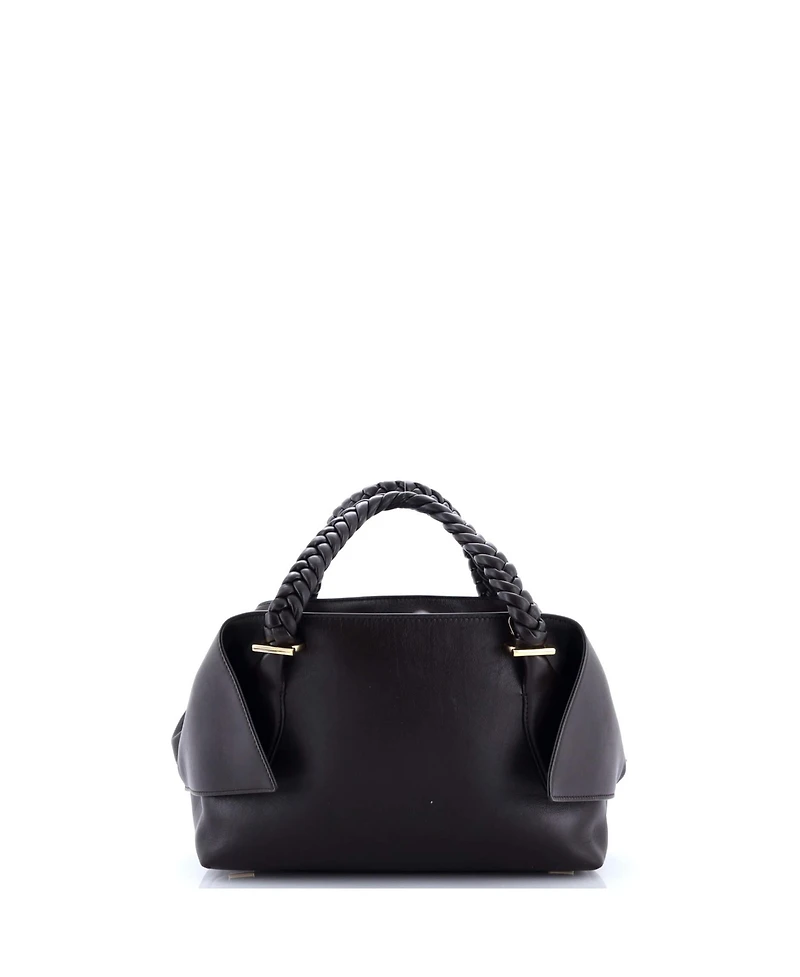 Pre-Owned Salvatore Ferragamo Medium Braided Top Handle Fold Bag Leather