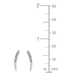 Macy's Diamond Curve Earrings (1/10 ct. t.w.) in Sterling Silver