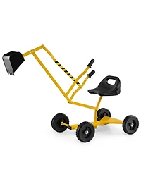 Mecale Sand Digger for Kids Sandbox Toy Digger with 2-Handed Controls and Flexible Shovel