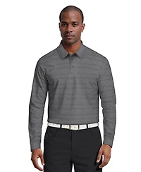 Pga Tour Men's Jaspe Print Long-Sleeve Golf Polo Shirt
