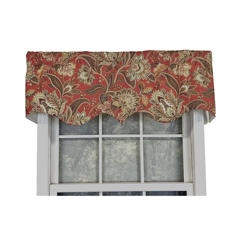 Rlf Home Valdosta Regal Style 3" Rod Pocket Valance 50" x 17" Pompeii by Rlf Home