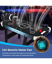 56 Inch Air Hockey Table with Powerful 12V Motor and Led Digital Scoreboard