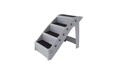 Petmaker 4-Step Foldable Dog Stairs, Gray