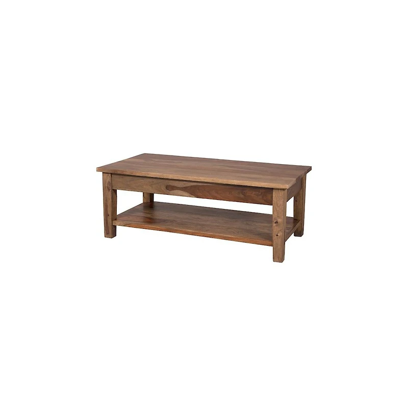 Porter Designs Taos Solid Sheesham Wood Coffee Table, Brown