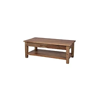 Porter Designs Taos Solid Sheesham Wood Coffee Table, Brown