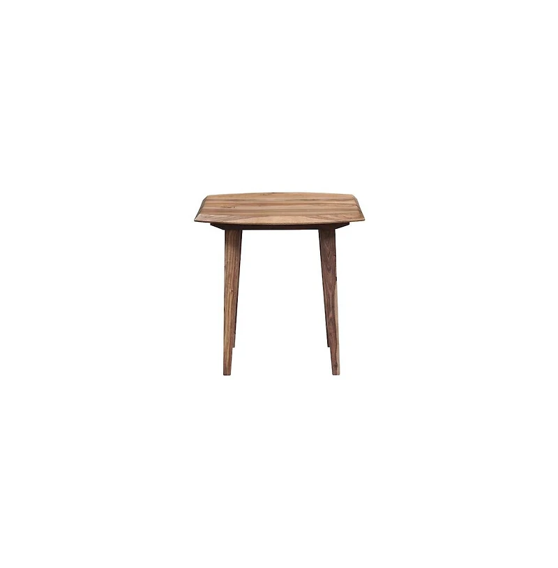 Porter Designs Fusion Solid Sheesham Wood End Table, Natural