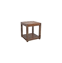Porter Designs Gunnison Solid Wood End Table, Brown