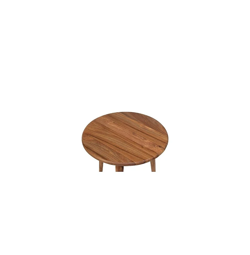 Porter Designs Urban Solid Sheesham Wood End Table, Natural
