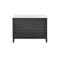 Swiss Madison Cascade 48" Bathroom Vanity in Black