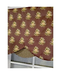 Rlf Home 3" Rod Pocket High Quality Fabric Pineapple Field Petticoat Valance for Windows 50" x 15" Spa