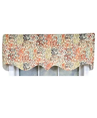 Rlf Home 100% Cotton Dazzle Regal With Poly/Cotton Ivory lining Rod Pocket Valance 50" x 17" Gray