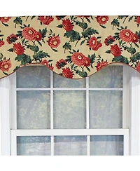 Rlf Home Ennis Corded Cornice 100% Cotton with Fully Lined 3" Rod Pocket Valnance for Windows 50" x 17" Butter