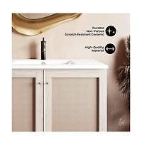 Swiss MadisonClasse 36" Freestanding Bathroom Vanity in White Oak with Sink Top