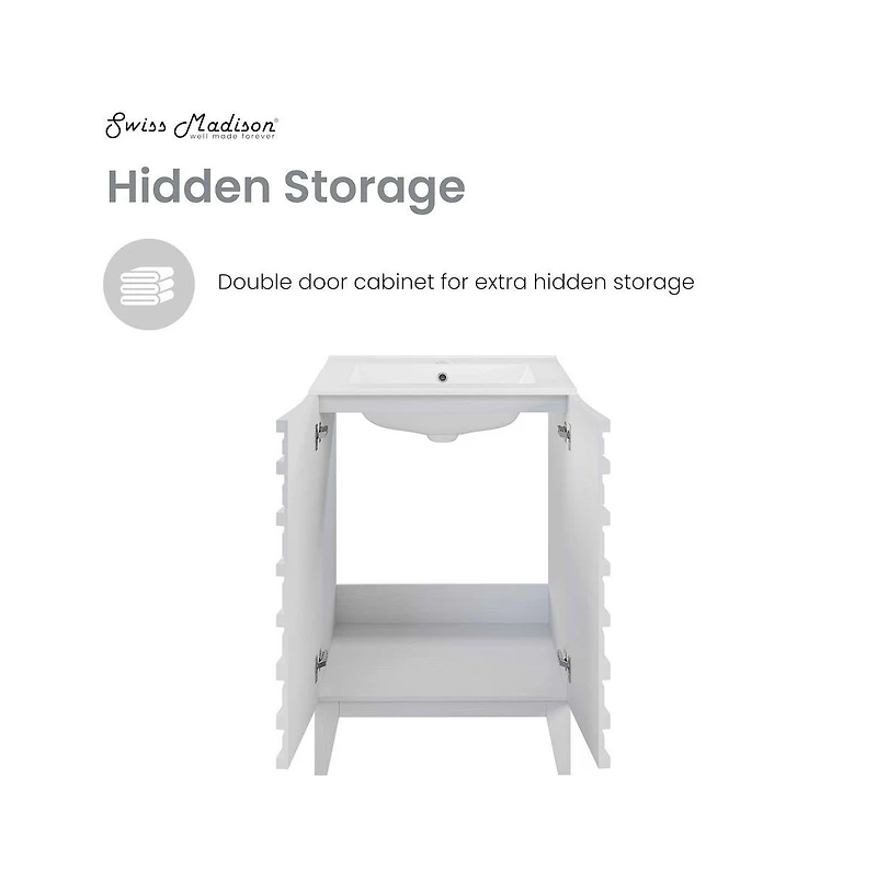 Cascade 24'' Bathroom Vanity in White