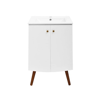 Swiss MadisonManoir 24" Freestanding Bathroom Vanity in White with Sink Top