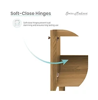 Bron 24" Freestanding Bathroom Vanity in Golden Oak with Sink Top