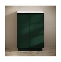 Swiss Madison24" Freestanding Bathroom Vanity in Oak with 3-Hole Centerset Sink Top