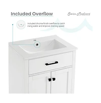 Swiss Madison Burdon 24" Bathroom Vanity in White
