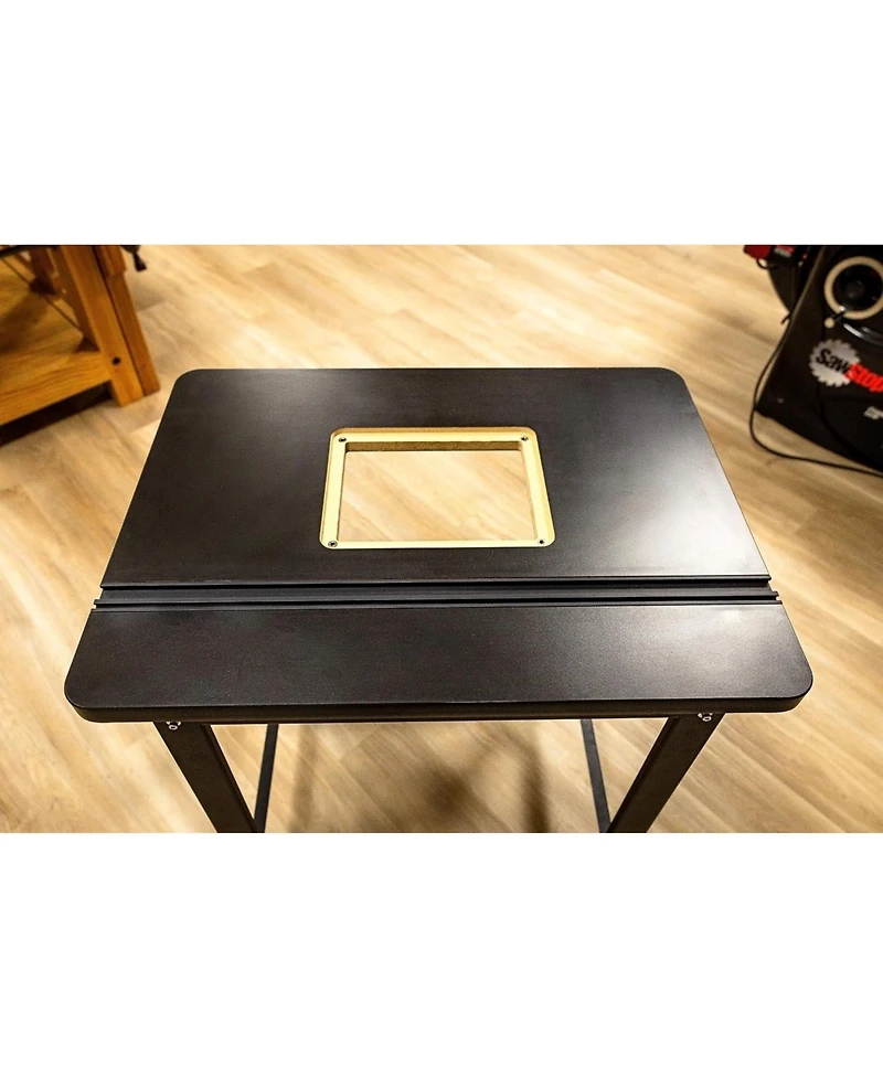JessEm 03050 Rout-r-Top Mdf Black Melamine Universal Table Top with Track System