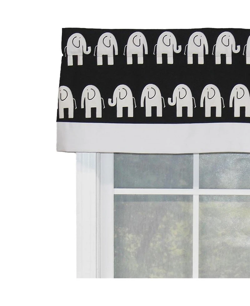 Rlf Home Ele Banded 100% Cotton with Fully Lined 3" Rod Pocket Valnance for Windows 50" x 15" Storm