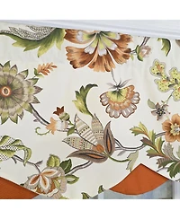 Rlf Home 100% Cotton Zanzibar Petticoat With Poly/Cotton lining Rod Pocket Valance 50" x 17" Orange