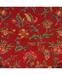 Rlf Home Norwell Ruffled Cornice 100% Cotton with Fully Lined 3" Rod Pocket Valnance for Windows 50" x 17" Red