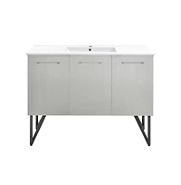Swiss MadisonAnnecy 48" Freestanding Bathroom Vanity in Gray with Sink Top