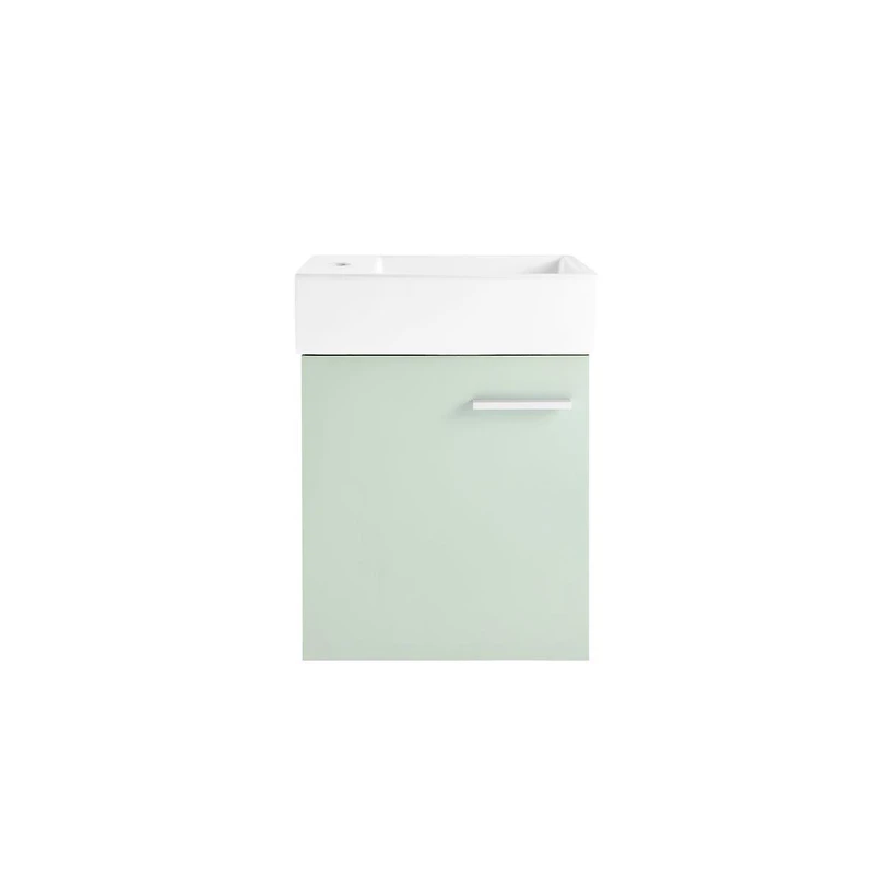 Swiss Madison Colmer 18" Wall-Mounted Bathroom Vanity in Mint