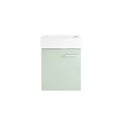 Swiss Madison Colmer 18" Wall-Mounted Bathroom Vanity in Mint
