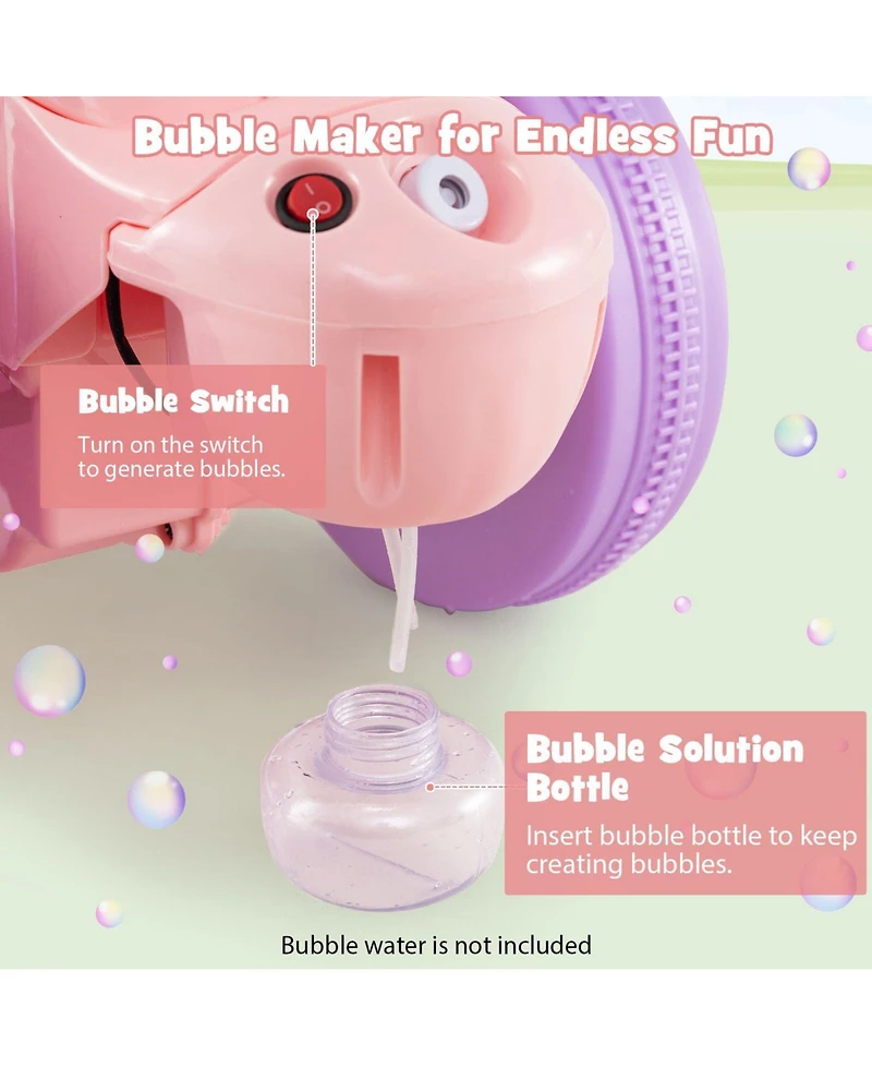 6V Kids Electric Ride on Motorcycle with Bubble Maker and Music