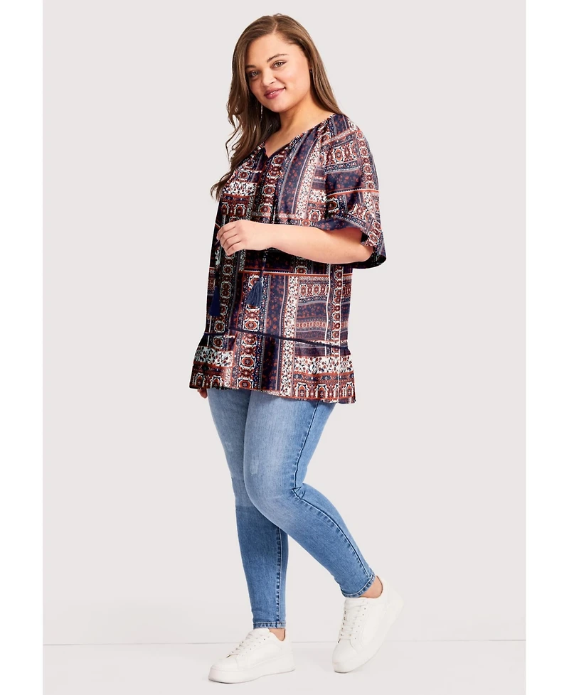 Avenue Women's Flutter Sleeve Top
