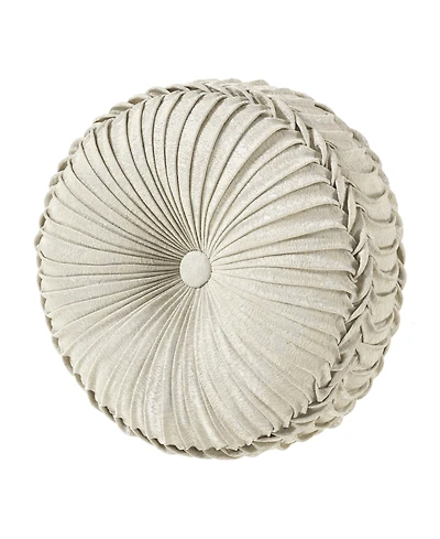 J Queen New York Celine Tufted Round Decorative Pillow, 15" x 15"