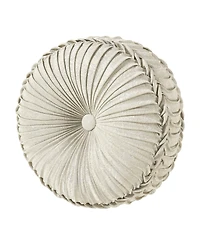 J Queen New York Celine Tufted Round Decorative Pillow, 15" x 15"