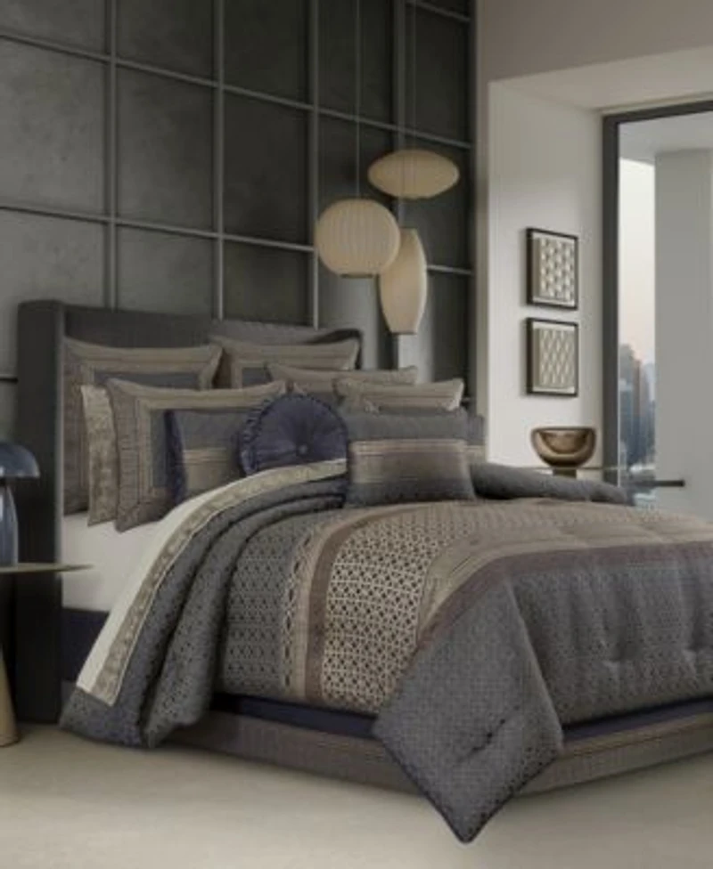 J Queen New York Alaro Geometric Comforter Sets
