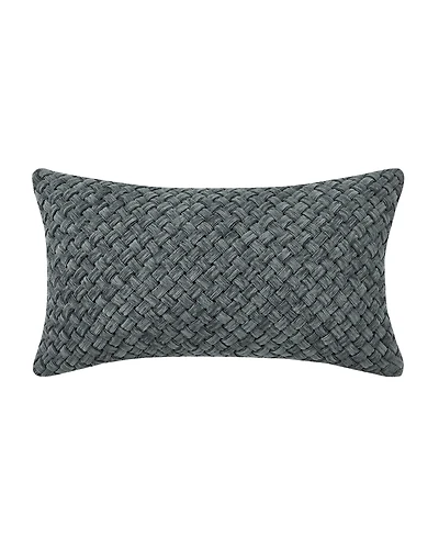 J Queen New York Parallel Woven Chenille Boudoir Decorative Pillow, 12" x 21"