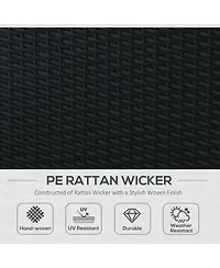 Outsunny 7pc Sectional Wicker Patio Furniture