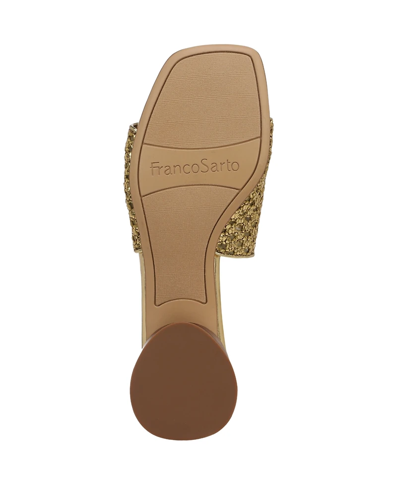 Franco Sarto Women's Loran Stacked Heel Slide Dress Sandals